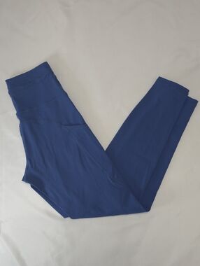 Zyia Active Blue High Rise Leggings Size 0 Athletic Yoga Workout Pants #34